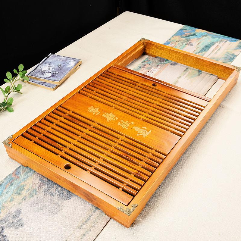 茶盘家用简约茶台实木茶盘清仓特价小托盘储水式轻奢现代沥水茶盘