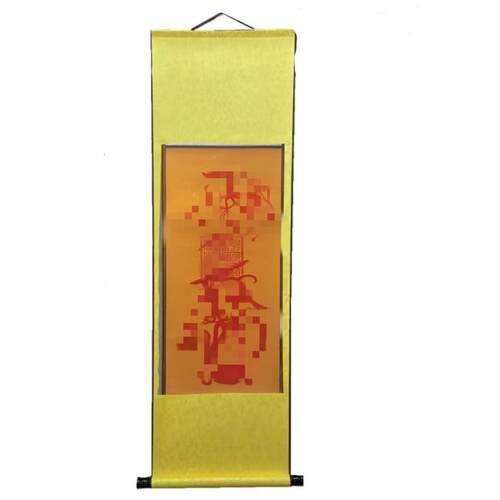 道系朱砂手绘五雷五路卷轴家居客厅字画书房玄关装饰画如法绘制