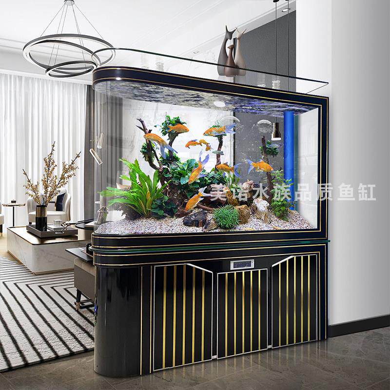 智能子弹头鱼缸客厅2026新款家用隔断屏风智能自循环恒温水族箱