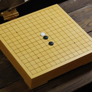 整木15连6cm新珠足三角棋桌路刻线榧征目五子棋围棋盘棋画\墩
