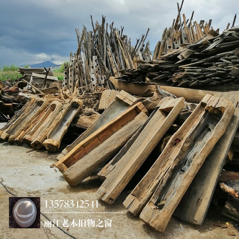 户外长方形阳台庭院民宿怀旧覆古老木头J猪槽风化花槽木槽多肉花