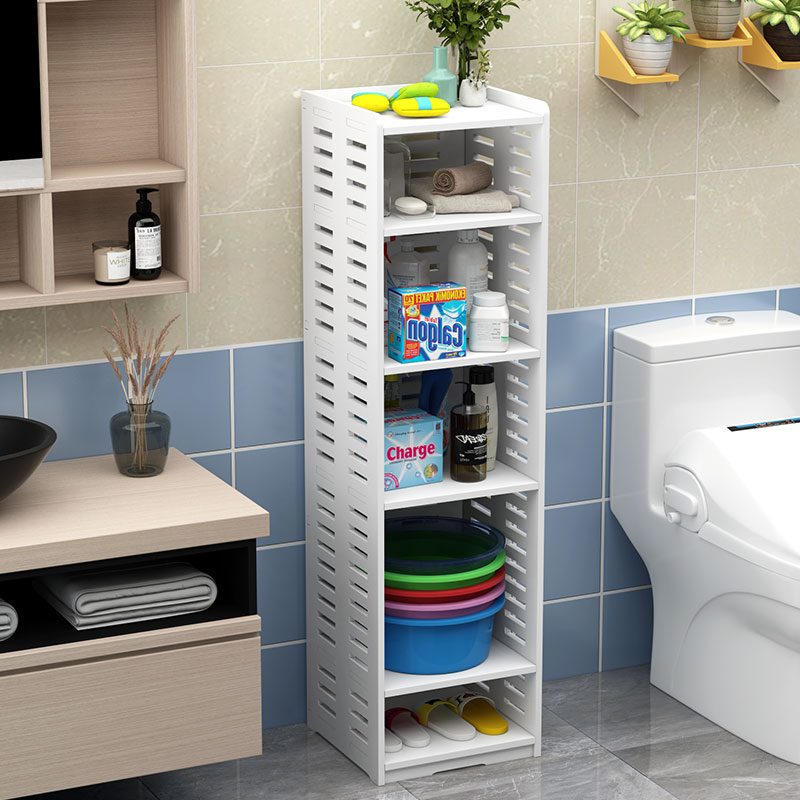 卫生间置物架置地式加厚款浴室z防水多层收纳架洗手间塑料脸盆架