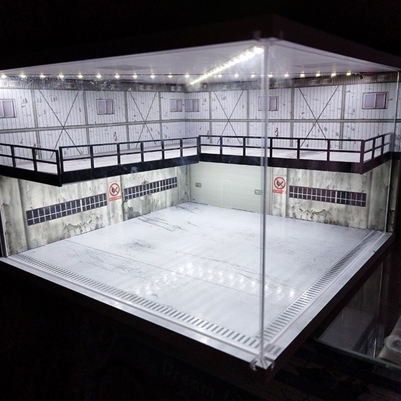 【工厂直批】场景1:64地下停车场车库改装房车位U汽车模型防尘盒