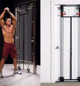 W运动20胸0器 臂肌力器上扩锻炼TO健身器材量械家用门拉力绳