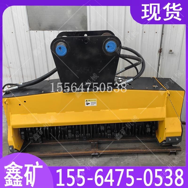 再粗的树都可以粉碎60挖掘v机碎木机开荒机拓荒机割草机钩机拓灌