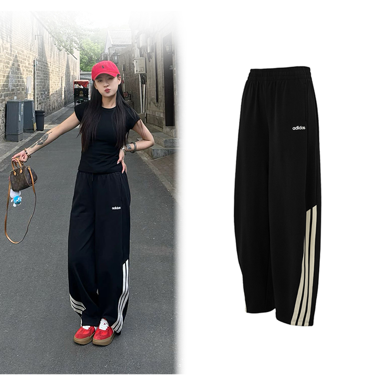 阿迪达斯官方新款女运动裤宽松