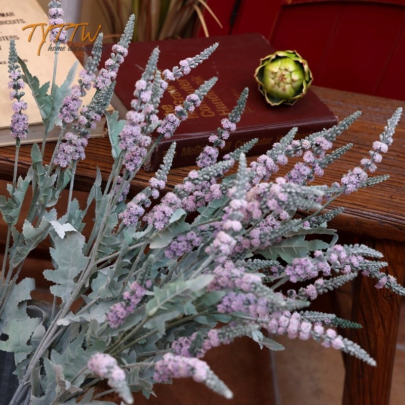 写意薰衣草鼠尾草假n花仿真花室内插花草田园家居装饰花摄影道具