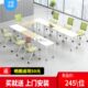 包安装 梯长条课桌桌形会议桌培训桌拼接多功能移动形培训桌椅组合