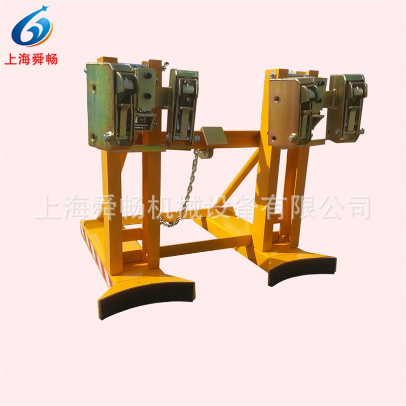 DG720B叉车双桶四圆桶夹具油桶搬运夹鹰嘴Q夹油桶装卸搬运夹子