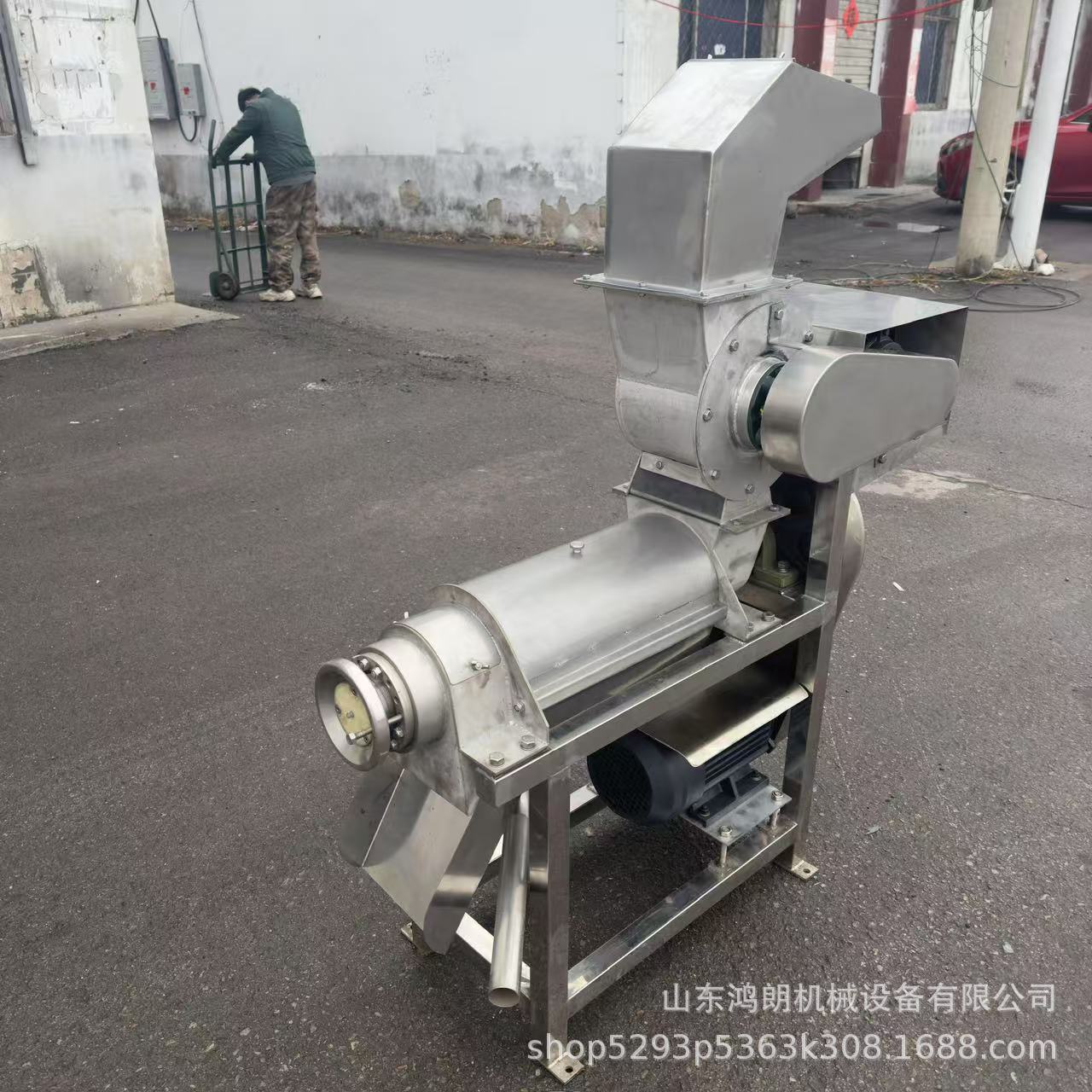 芦笋粉碎榨汁机 果蔬鲜榨螺旋压榨挤汁机 大型商用粉碎榨汁