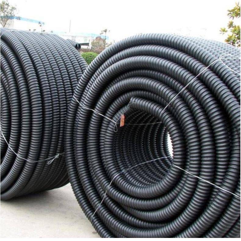 电线电缆保护套pe碳素波纹管pe穿线管电线电缆预埋管内带铁丝牵引