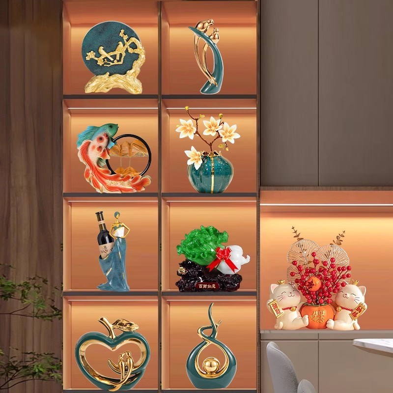 年年有余流沙画摆件开业s礼物沙漏客厅新房玄关酒柜装饰品乔迁新