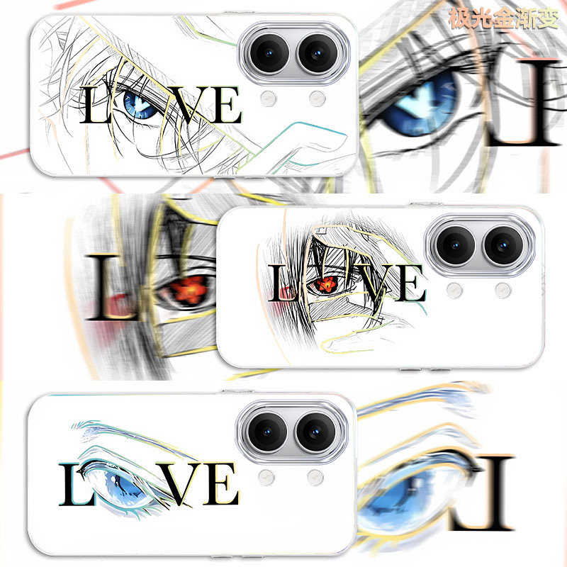 瞳爱基德适用红米Turo5Max新款五条悟2026炫彩二次元Redmi渐变手机壳Turbo4Pro防摔Turbo高级感软边保护套