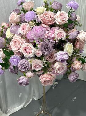 IFG婚庆户外背景装扮高质量造型仿真花65cm紫色花球