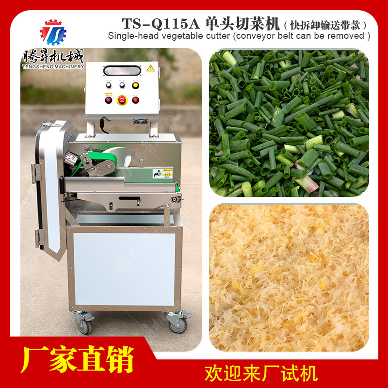 大型果蔬切片机菜叶切段机商用多功能蔬菜切菜机叶菜类切丝机变频
