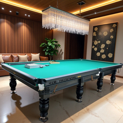 鑫球星台球桌标准型家用室内桌球台标准型成人商用球房俄式桌球台