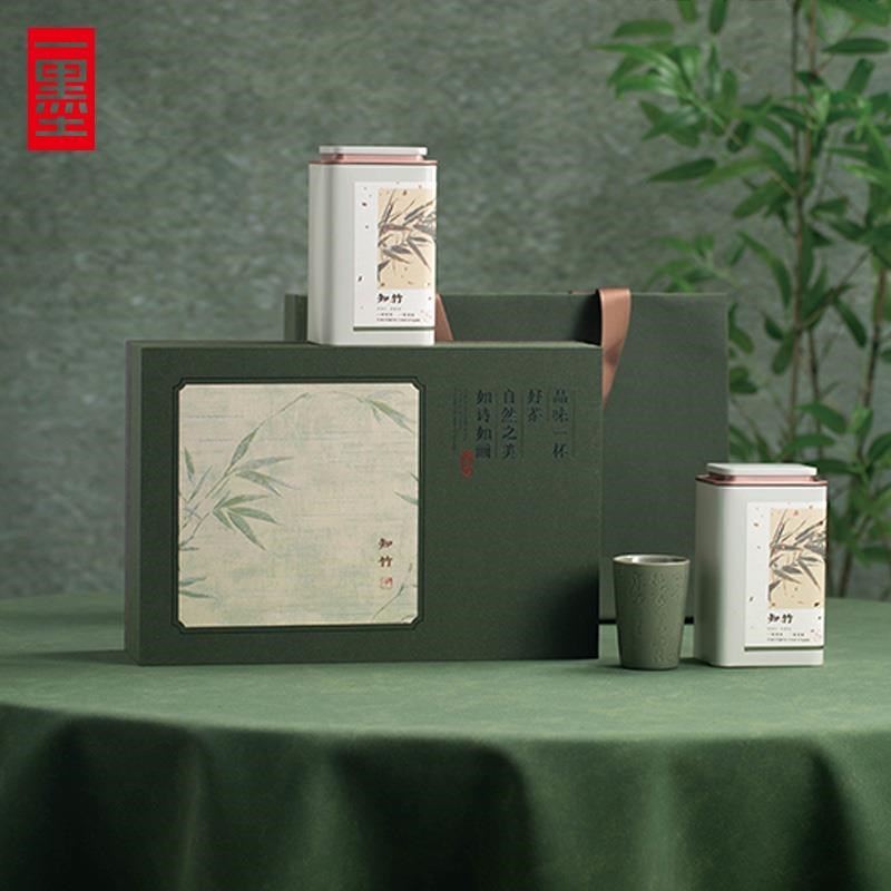 2025年绿茶高档毛尖茶s叶包装礼盒黄山毛峰碧螺春茶通用茶叶罐铁