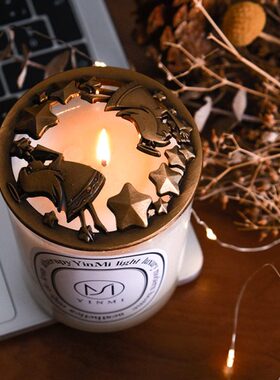 聪盖烧Y小号防挂iin盖尹谜蜡烛聚盖M明香薰香薰蜡烛热盖大号壁