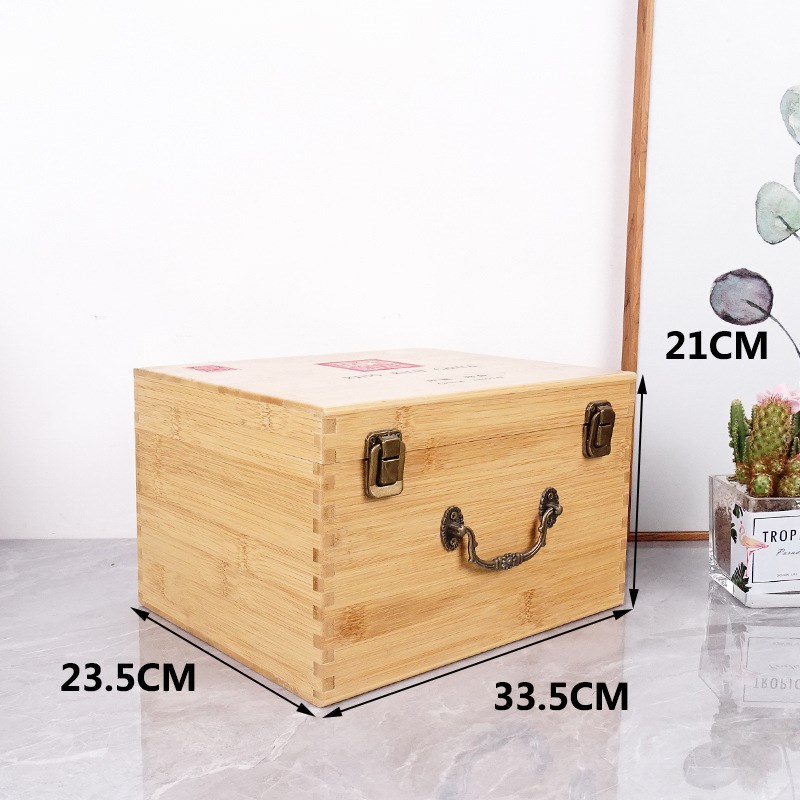 现货竹制翻盖茶杯茶具收纳盒手B提式紫砂壶包装盒木质瓷器礼品盒