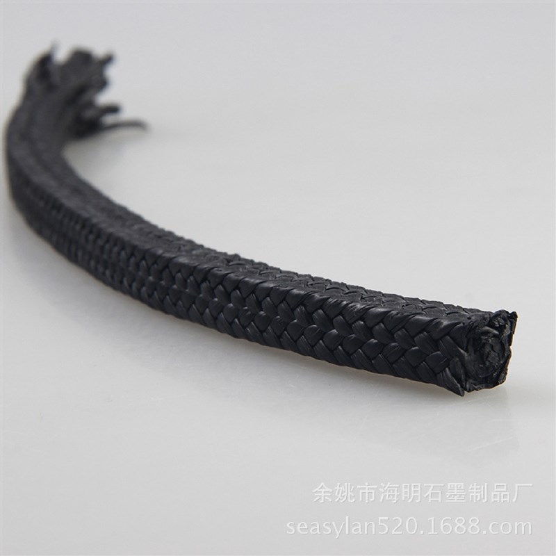 厂家提供c高档美观无油黑四氟盘根彷GFO碳量高