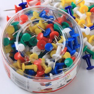 钉子按钉彩色彩色图钉照片墙大订大头装饰软木板枚墙钉图钉加长0