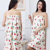 浴裙不加大易裹尾花小印花掉2023可吸水速干穿年可毛浴巾家用新款