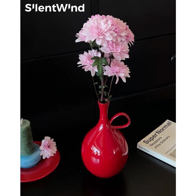 SilenteWind寂风新中式古风陶瓷单耳花瓶客厅民宿茶桌书房花器摆,家居饰品,花瓶,淘宝优惠券,粉丝福利购,淘宝优惠卷