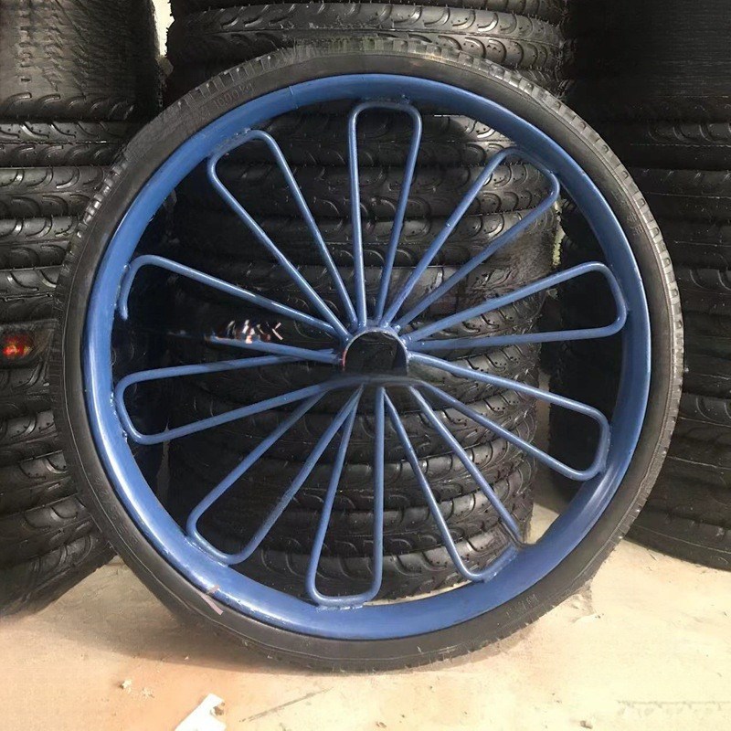 斗车轮实心轮工地手o推车轮子 /劳动车平板车翻斗车实心轮