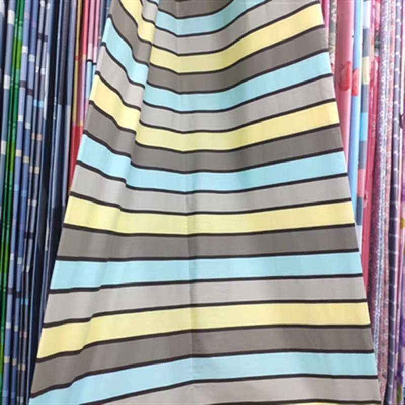 床单 单件 单人全棉黄绿蓝条y 学生宿舍上下铺床被罩可组 三件套