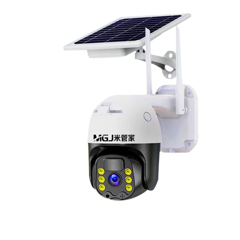 太阳能摄像头监控夜视全彩360度无死角家用室外手机远程无网络4g