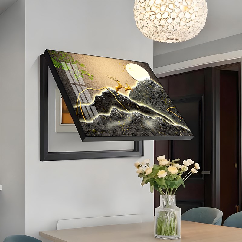 创意装饰画电表箱客厅家用遮瑕疵电闸开关箱免打孔挂墙电源配电箱