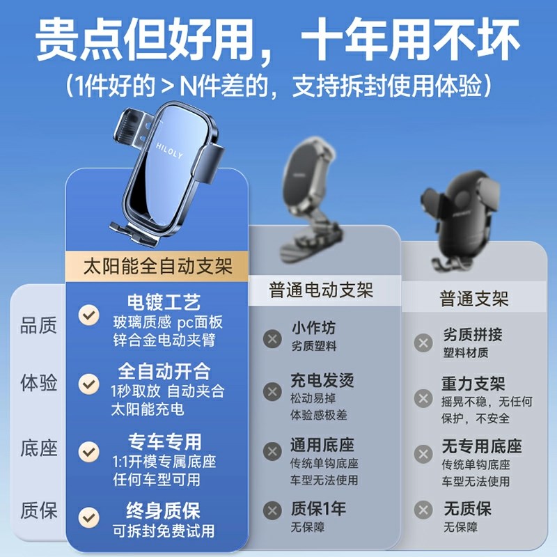 腾势专用手机车载支架D9/N7/N8/X太阳能电动开合汽车导航用品改装