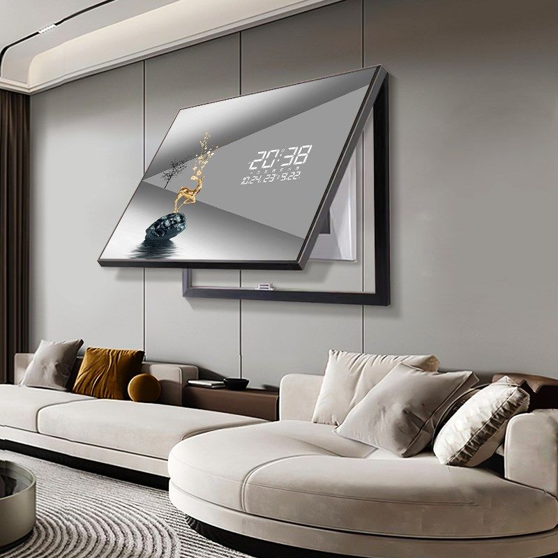 电子钟数显插电表箱装饰画夜间可视电闸盒配电箱总开关遮挡画挂钟