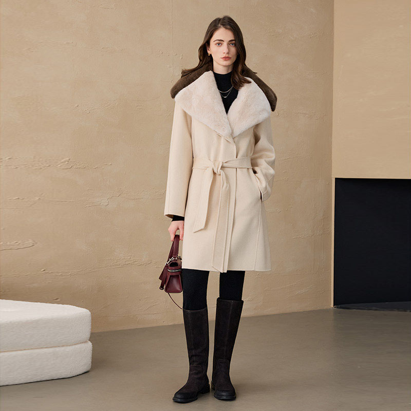 14μm双面纯羊绒大衣女高级感