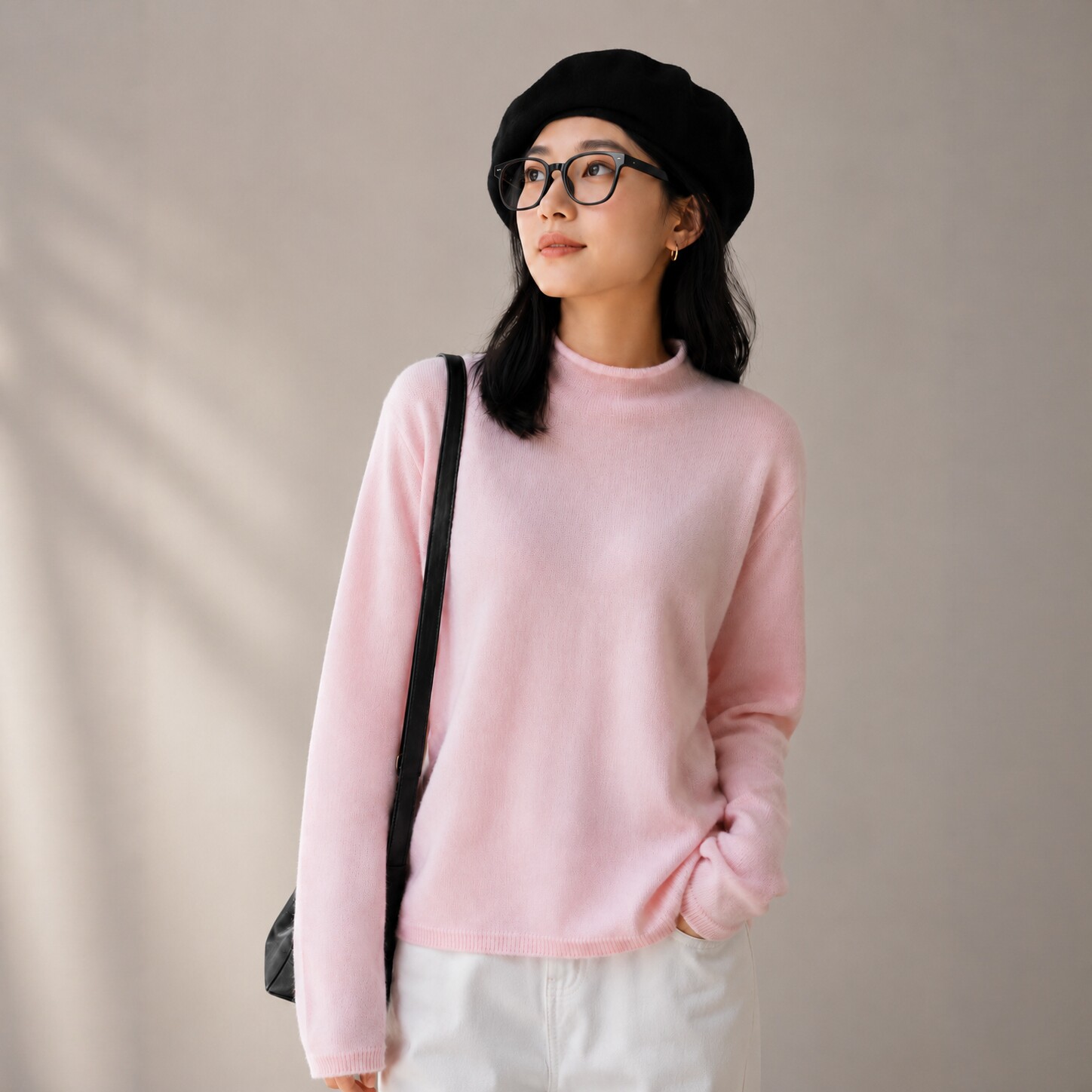桐乡合盈2026新款秋冬山羊绒衫半高领百搭针织衫女内搭长袖毛衣