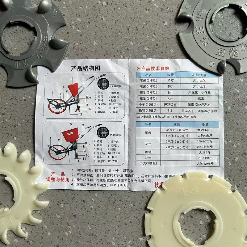 多功能手推式施肥播种机玉米小麦花生黄豆菜籽播种神器碳铵下肥机