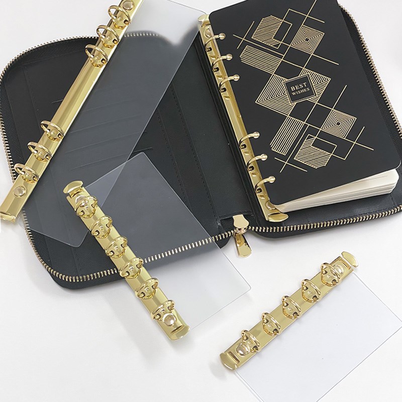 m5 a7 a6 a5侧插活页本插板金属活页夹6孔活页扣环装订活页夹外壳