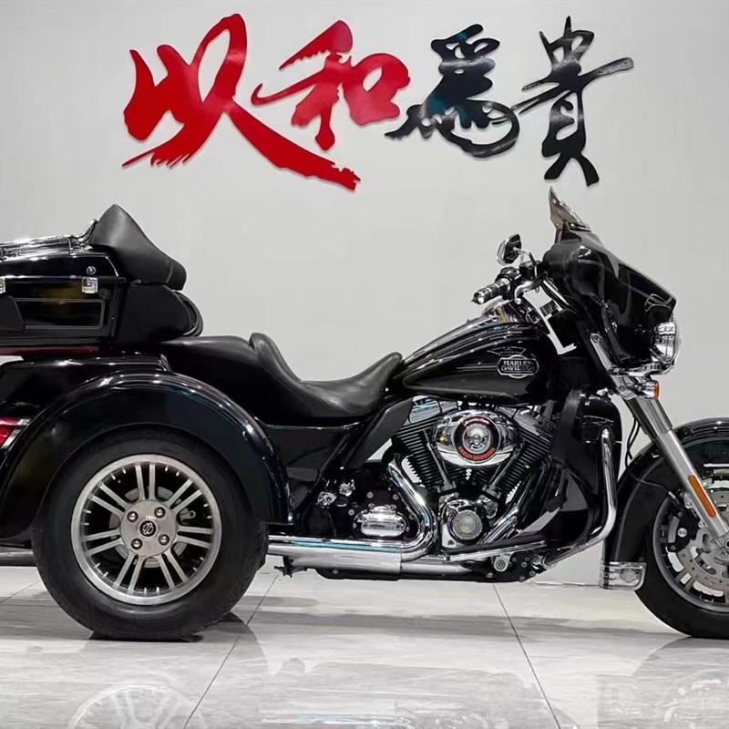 进口哈雷滑翔正三轮金刚狼复古巡航 V缸太子旅行重机大踏板摩托车