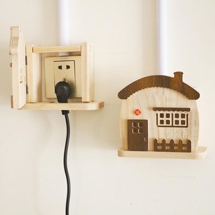 开关插座插头边框套遮挡装饰贴实木防触电防尘罩凸起遮丑美化墙面