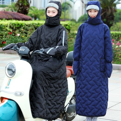 电瓶车挡风被冬季保暖加绒加厚冬天防水电动摩托车防风衣罩女男寒