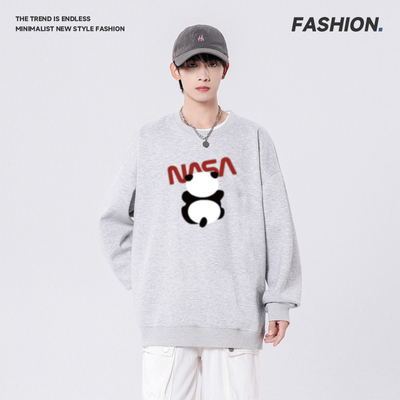 秋冬加绒卫衣宽松连帽字母印花套头衫保暖内搭外穿运动风上衣6