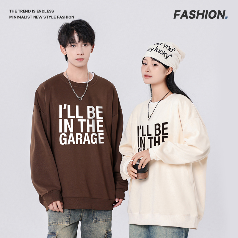 森系文艺卫衣春秋刺绣连帽衫宽松慵懒风学生男女款百搭休闲外套8