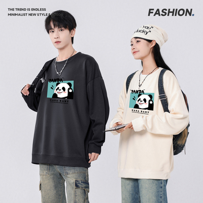 oversize卫衣春秋季宽松大码连帽潮牌字母印花外套街头风休闲上衣
