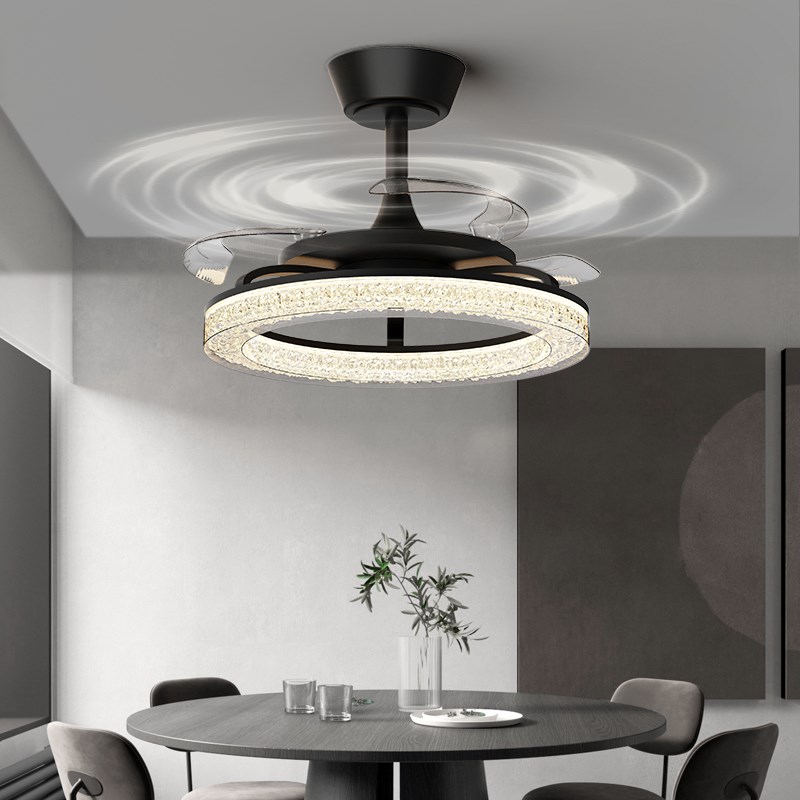 风扇灯吊扇灯客厅吊灯2025新款轻奢意式极简灯具全屋套餐