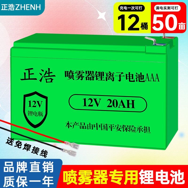 德国品质12v锂电池电动喷雾器农用电动打药机大容量锂电池音响儿