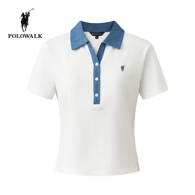 POLOWALK夏季新品撞色短袖POLO衫