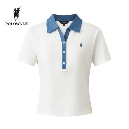 POLOWALK夏季新品撞色短袖POLO衫