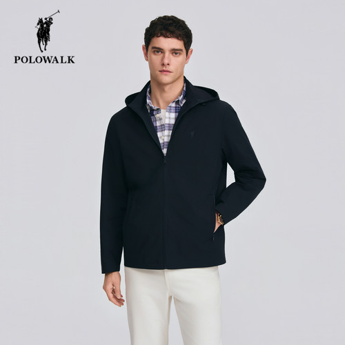 POLOWALK春季新品休闲连帽外套男