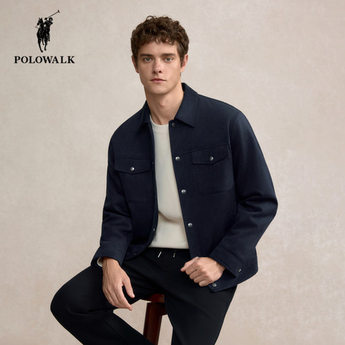 POLOWALK秋季新品休闲翻领外套男