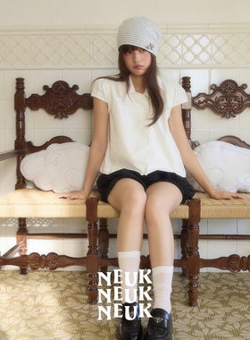 【鞠婧祎 李兰迪同款】NEUK双色条纹LOGO提花针织冷帽